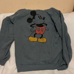 Disney Men's Charcoal Mickey Mouse Hoodie